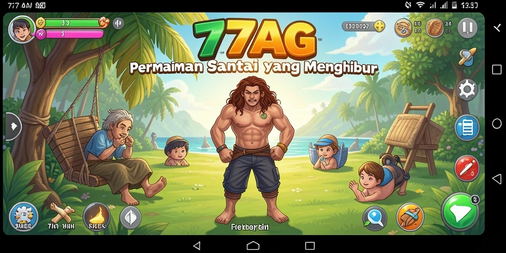 Tampilan permainan 77AG yang penuh warna dan menghibur.