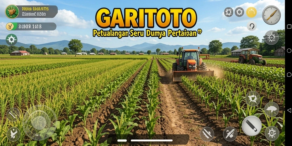 Screenshot gameplay GARITOTO dengan aktivitas pertanian yang menarik.