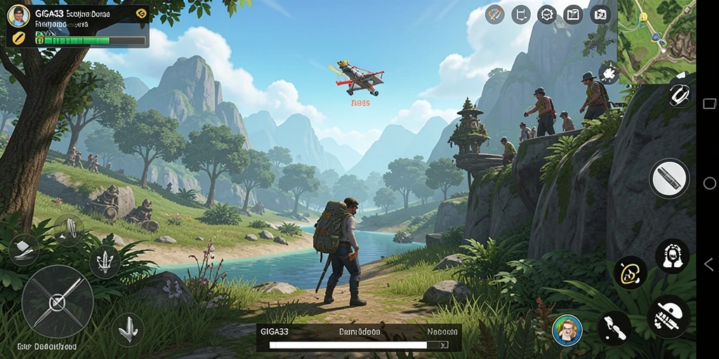 Gameplay GIGA33 menampilkan eksplorasi dunia terbuka yang mengesankan.