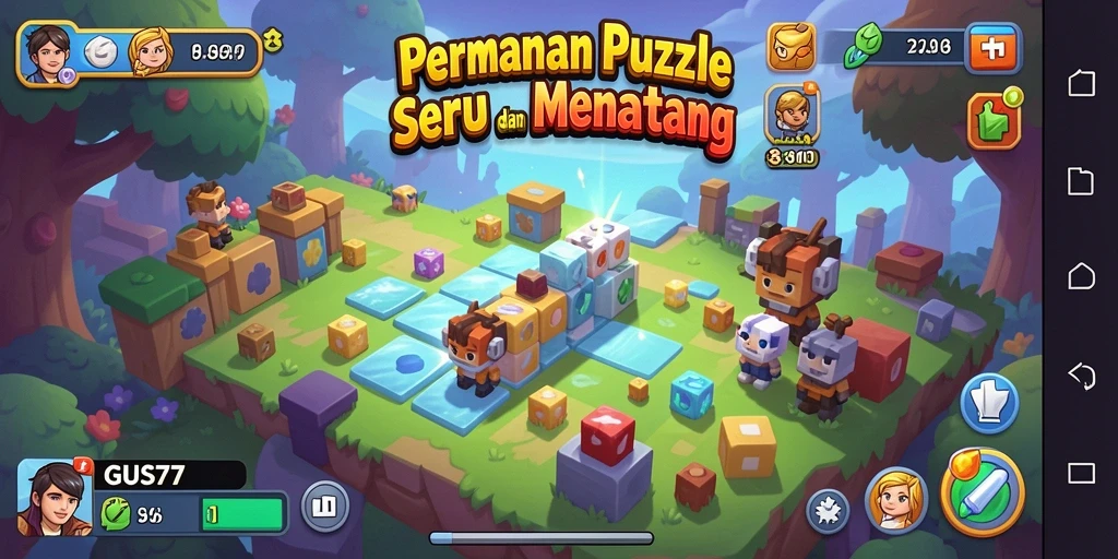 Screenshot gameplay GUS77 menampilkan tantangan puzzle yang menarik.