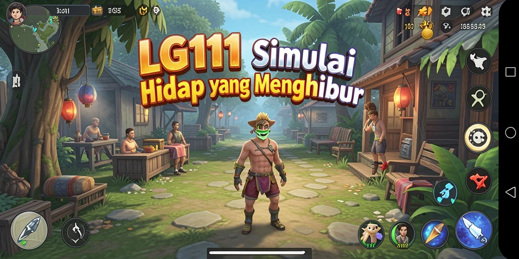 Tampilan gameplay LG111 yang menggambarkan aktivitas sehari-hari yang mengasyikkan.