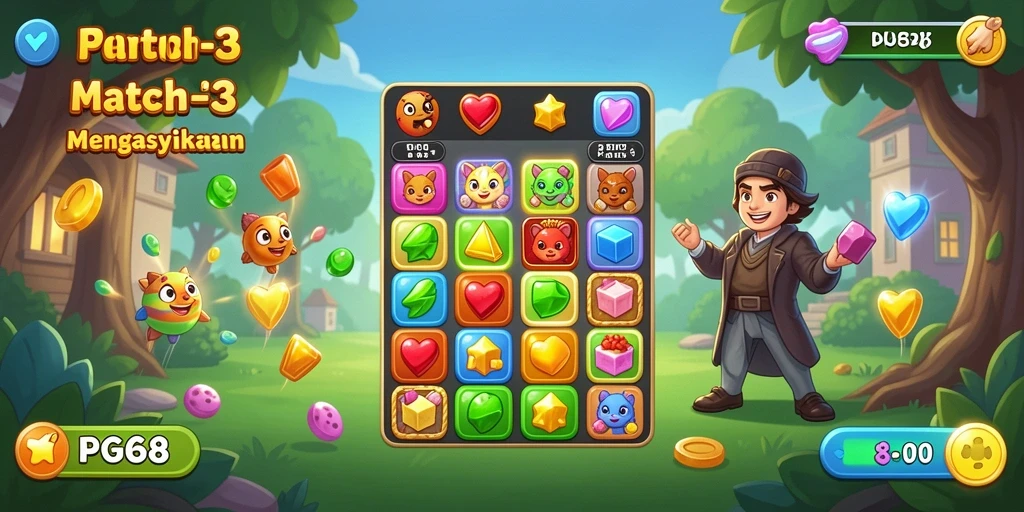 Tampilan menarik dari gameplay PGG68 yang seru.