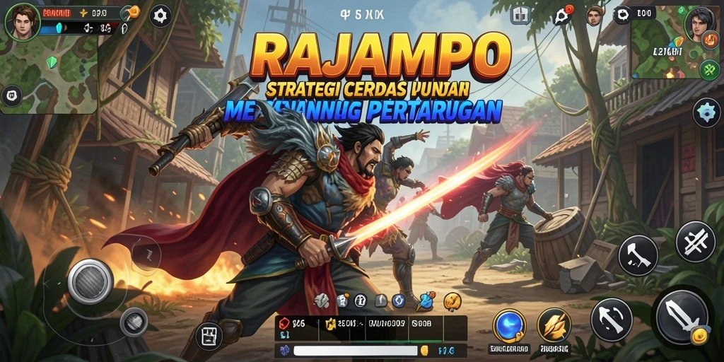 Tampilan seru dari gameplay RAJAMPO yang menantang strategi.